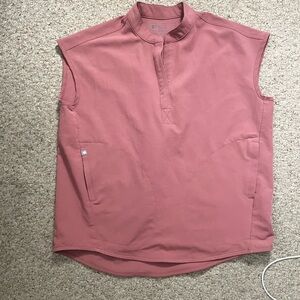 Figs women's mauve Rafaela oversized scrub top